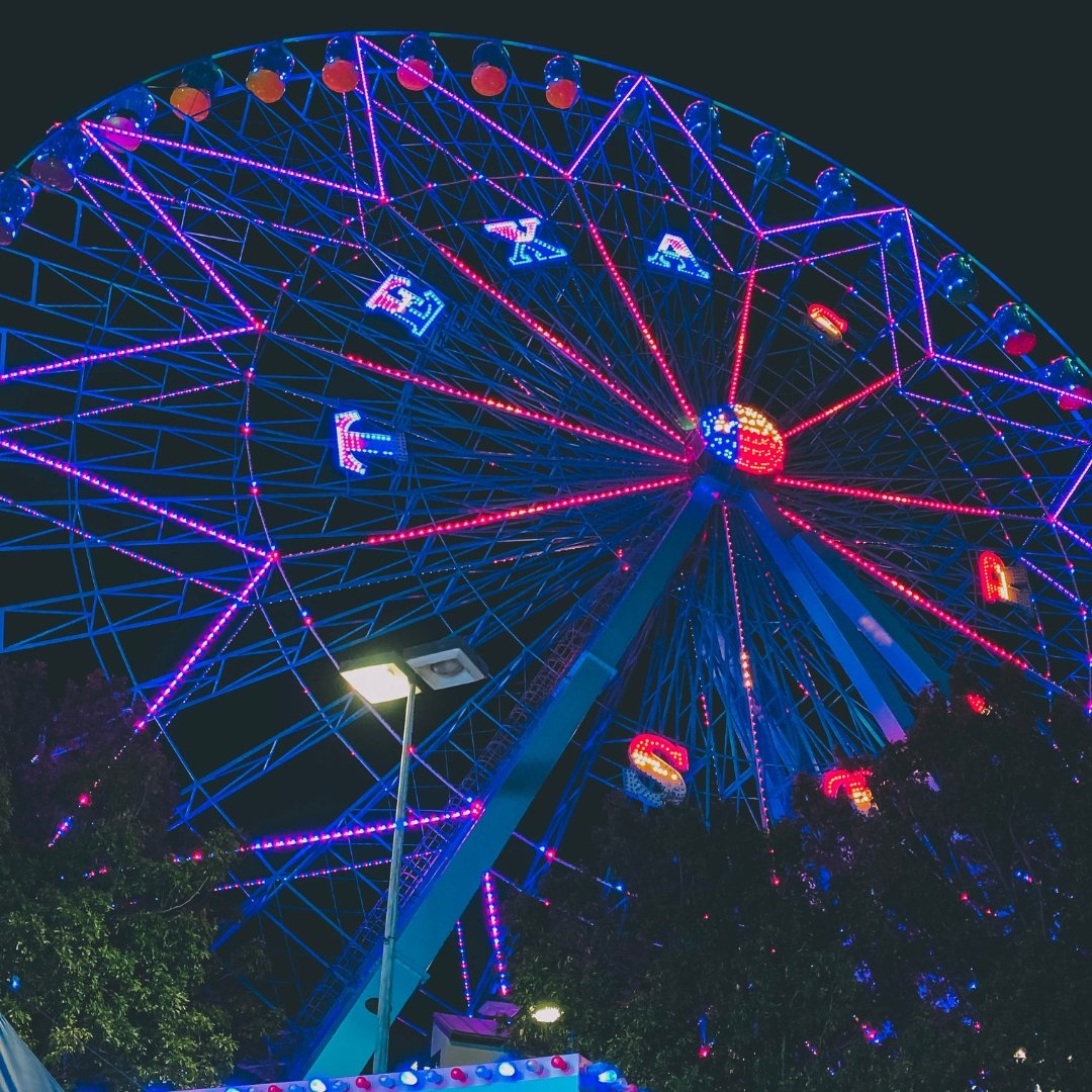 Texas State Fair Ferris Wheel in Dallas, symbolizing the extensive reach of Fluid IT's managed IT support services beyond the city.