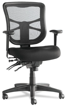 Alera Elusion Series Mesh Mid-Back Multifunction Chair, Black