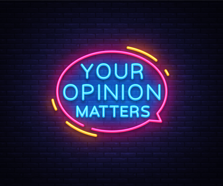Your opinion matters neon signs design image