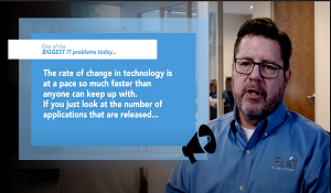 A thumbnail from a vedio where Wade Yeaman is discussing business IT challenges in 2020.