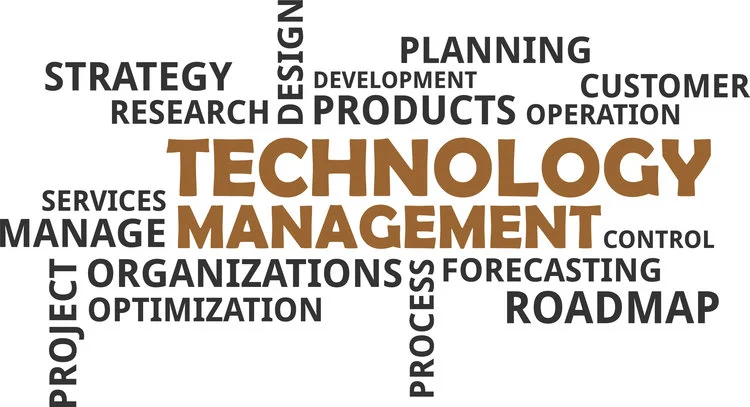 Word collage - Technology Management