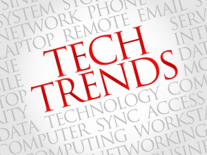 The word Tech Trends written in red.